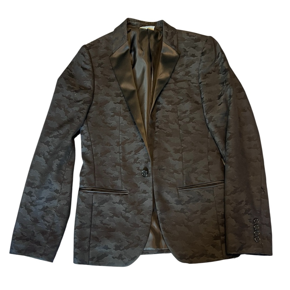 Men's Camouflage Blazer - Dark Gray